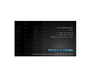 Diseño de Tarjeta de Presentación por Kreative Krow para Room 21 Media | Diseño: #1898353