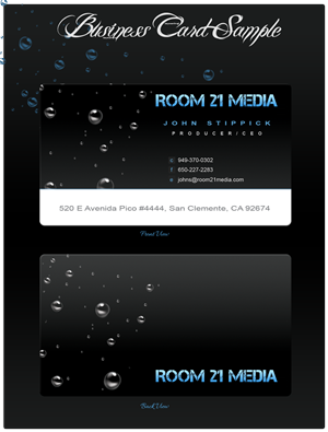Diseño de Tarjeta de Presentación por Divya para Room 21 Media | Diseño #1892876