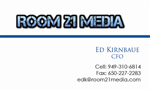 Diseño de Tarjeta de Presentación por Mayan Graphics para Room 21 Media | Diseño #1892468
