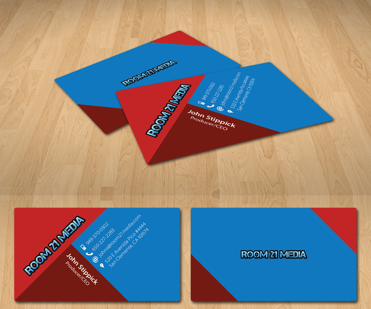 Business Card Design by Radu Borzea for Room 21 Media | Design #1896444