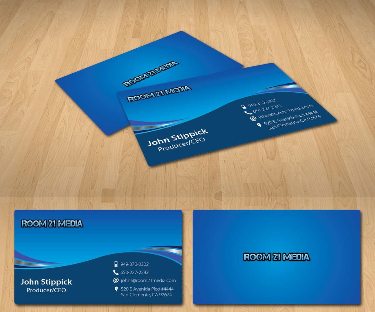 Diseño de Tarjeta de Presentación por Radu Borzea para Room 21 Media | Diseño #1896613