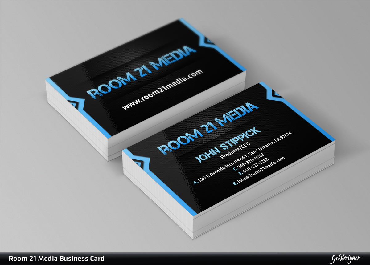 Business Card Design by gekgrfx for Room 21 Media | Design #1893883