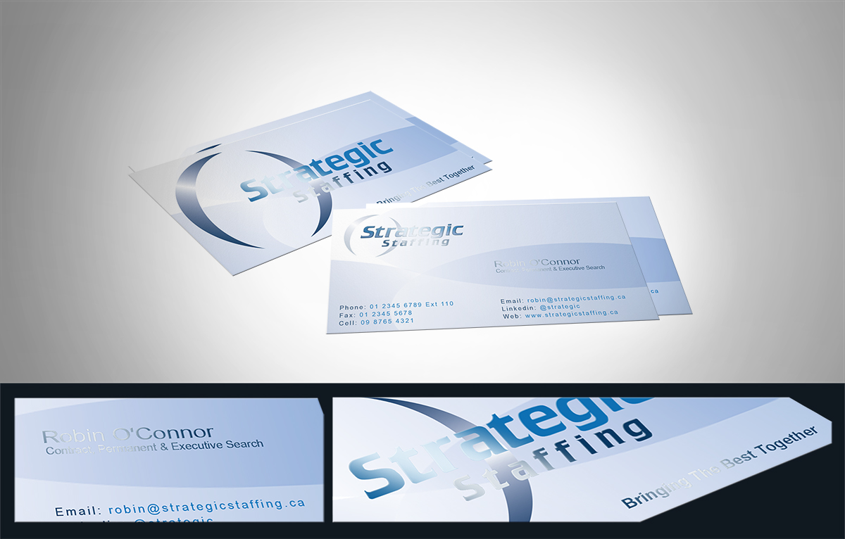 Visitenkarten-Design von MT für Strategic Staffing Solutions Inc | Design #1954918