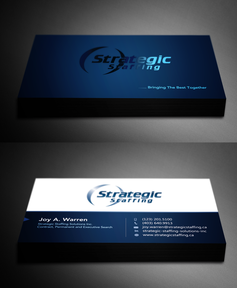 Business Card Design by Sarah Mathews for Strategic Staffing Solutions Inc | Design #1948702