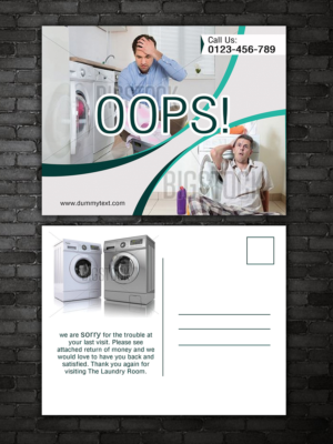 Postcard Design by ESolz Technologies for The Laundry Room LLC. | Design #7605023