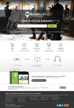 Diseño Web por DesignCreativity4you para BarberBooking | Diseño #7732486