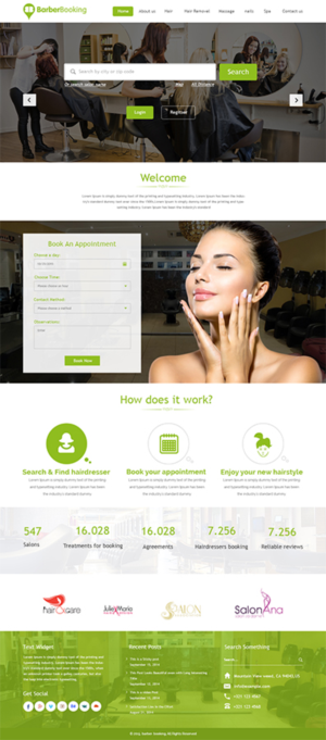 Diseño Web por web deskers para BarberBooking | Diseño #7720722