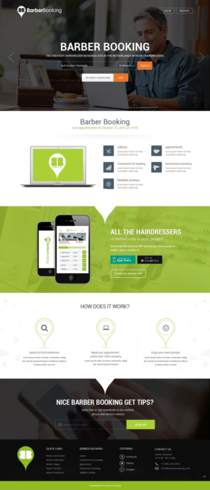 Web Design by pb for BarberBooking | Design: #7600992