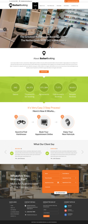Web Design by Sbss for BarberBooking | Design: #7605422