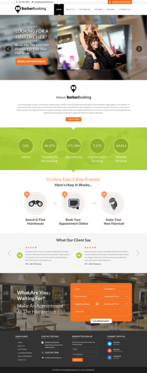 Web Design by Sbss for BarberBooking | Design: #7605423