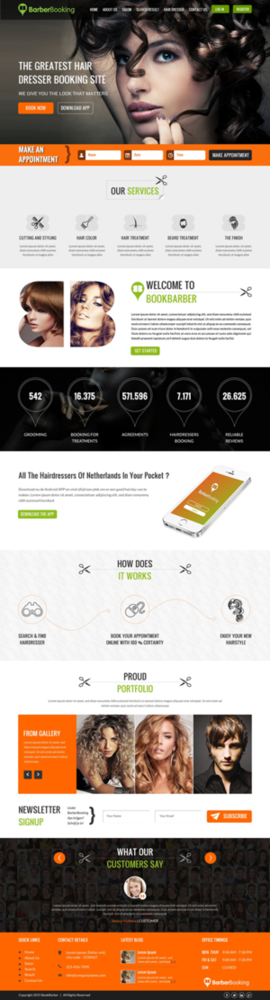 Web Design by Sbss for BarberBooking | Design: #7607170