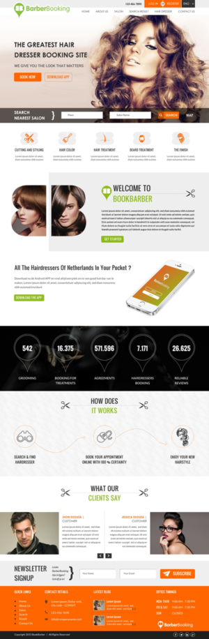 Web Design by Sbss for BarberBooking | Design: #7607175