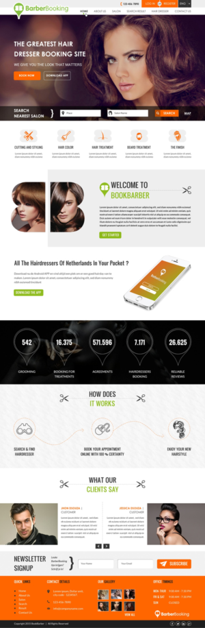 Web Design by Sbss for BarberBooking | Design: #7607177