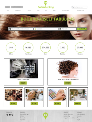 Diseño Web por Jutawat para BarberBooking | Diseño #7731030
