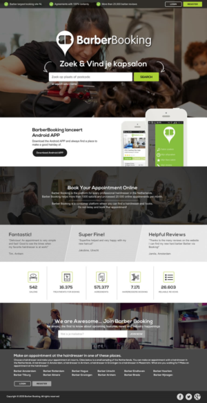 Web Design by ZF for BarberBooking | Design: #7699999
