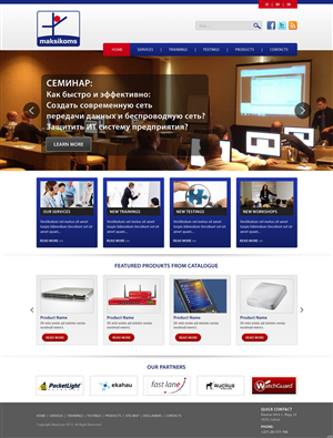 Web Design by pb for Maksikoms SIA | Design: #1921870