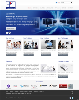 Web Design by pb for Maksikoms SIA | Design: #1932532