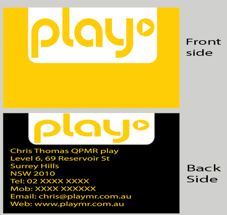 Business Card Design by Exclusive4U for PLAY MR | Design #1923054