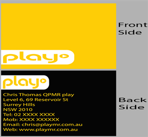 Business Card Design by Exclusive4U for PLAY MR | Design #1923141