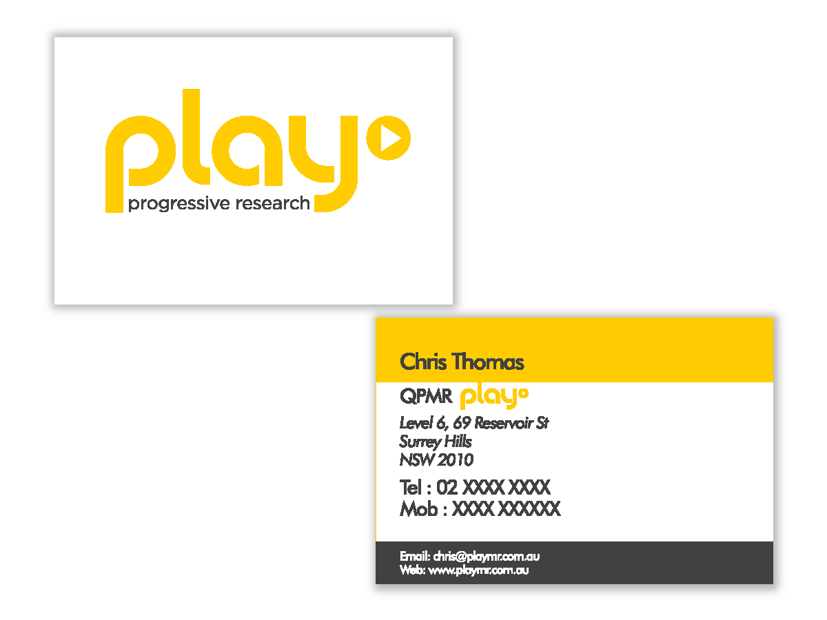 Business Card Design by Mr Heccentric for PLAY MR | Design #1902536