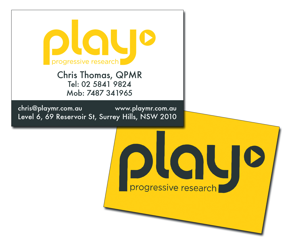 Business Card Design by Jenna for PLAY MR | Design #1922484