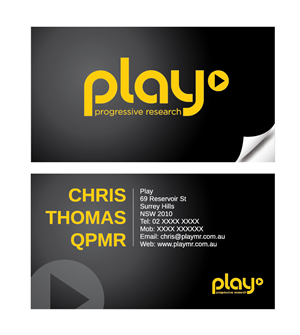 Business Card Design by SAL.ink for PLAY MR | Design #1893410