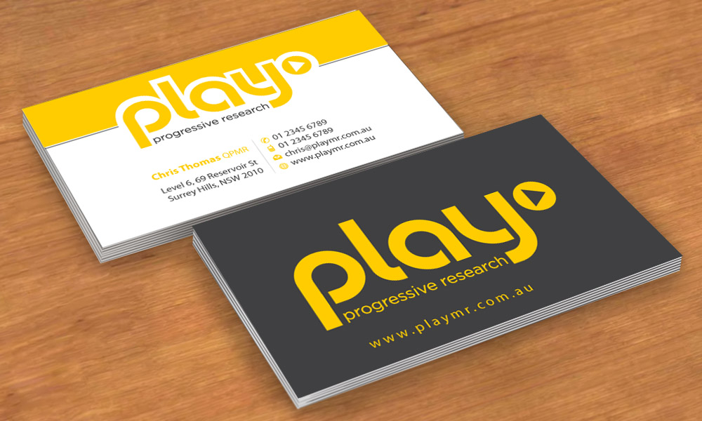 Business Card Design by Sbss for PLAY MR | Design #1912276