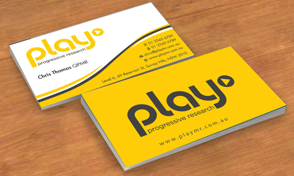 Business Card Design by Sbss for PLAY MR | Design #1914168
