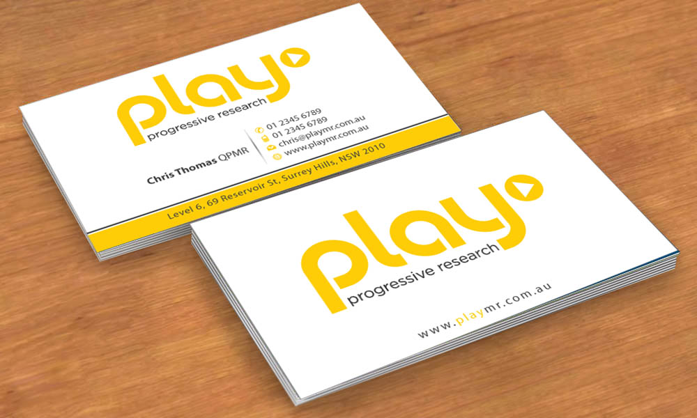 Business Card Design by Sbss for PLAY MR | Design #1914196