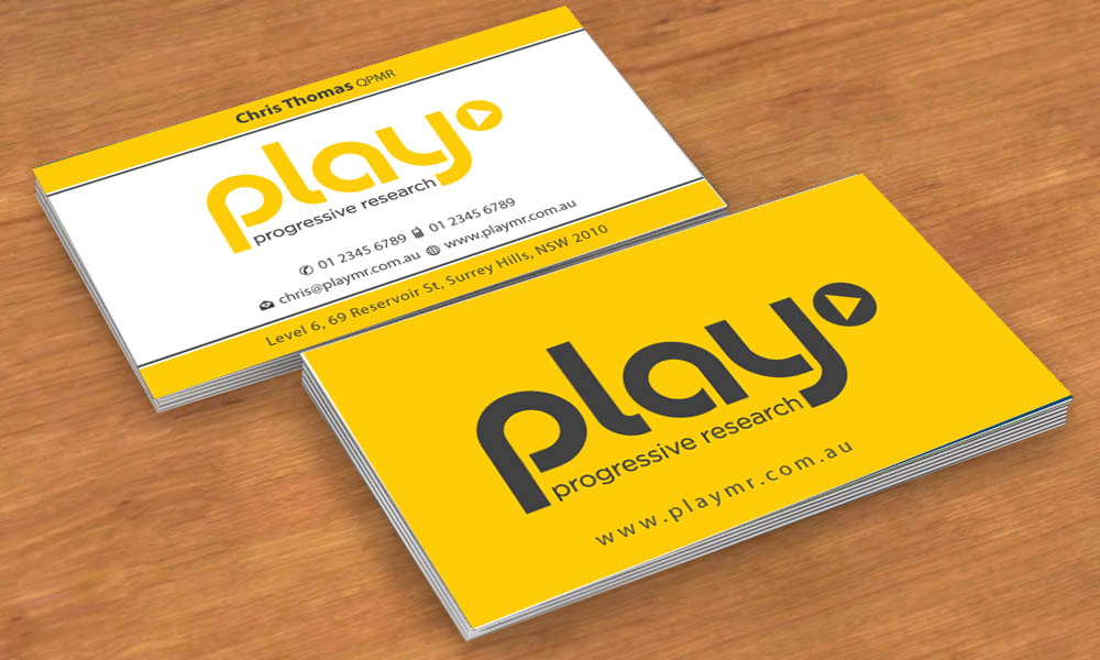 Business Card Design by Sbss for PLAY MR | Design #1914200