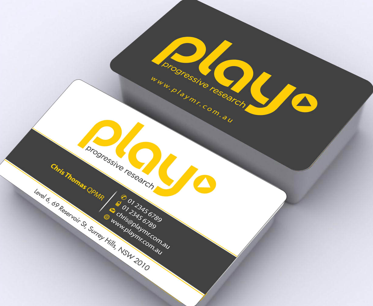 Business Card Design by Sbss for PLAY MR | Design #1914222