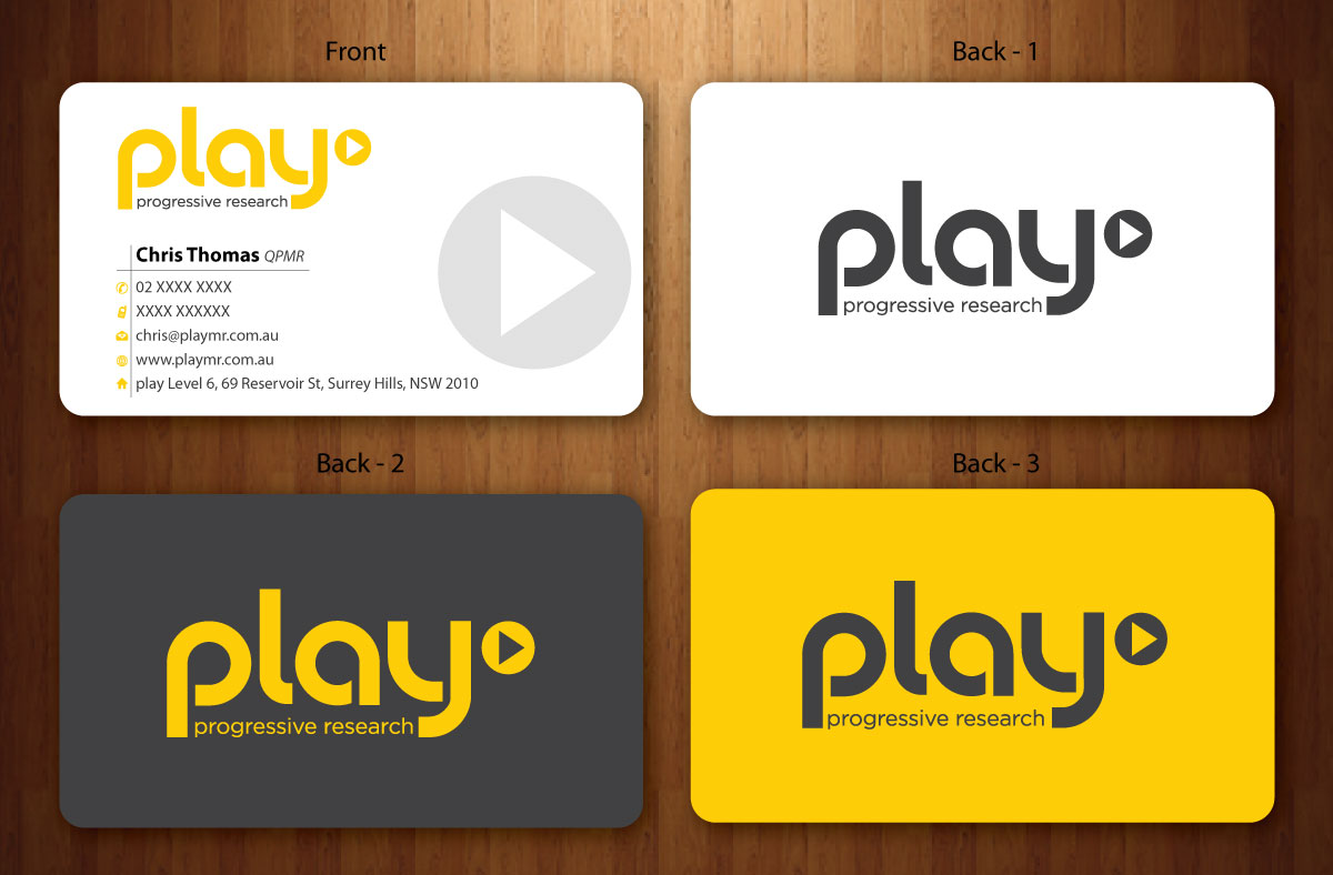 Business Card Design by Sbss for PLAY MR | Design #1914811