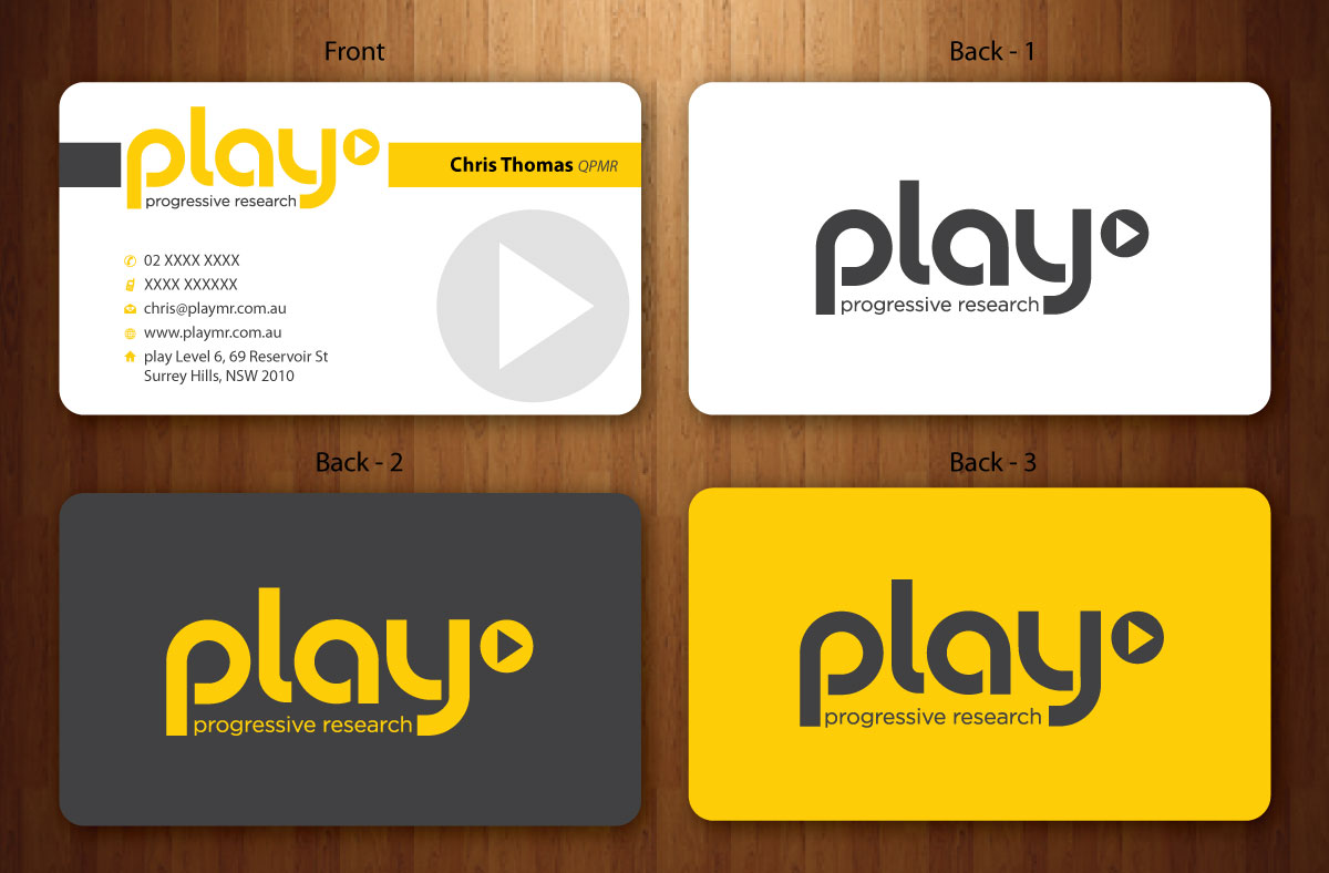 Business Card Design by Sbss for PLAY MR | Design #1914813