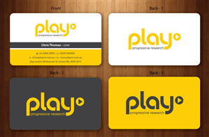 PLAY requires an exciting new business card | Business Card Design by Sbss