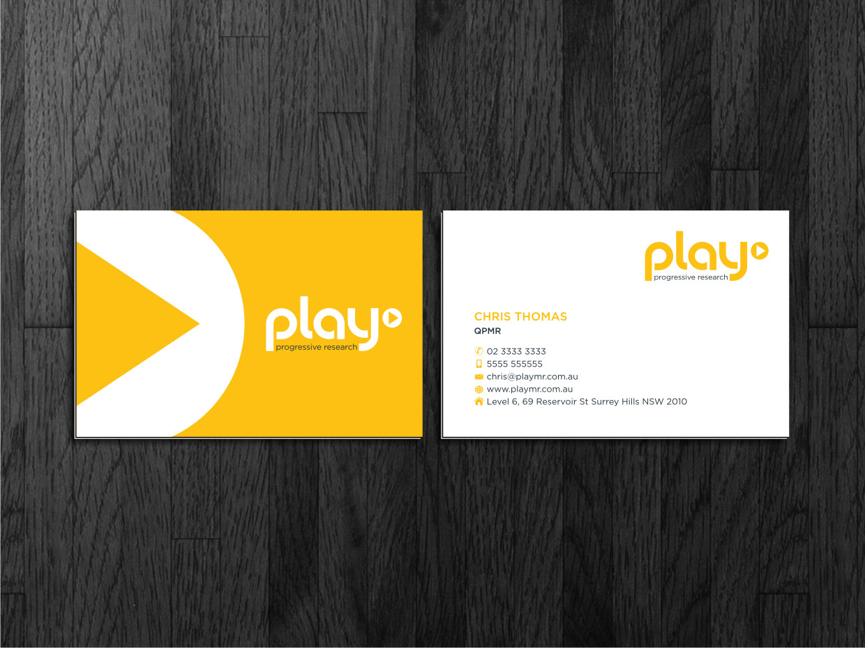 Business Card Design by Atvento Graphics for PLAY MR | Design #1914951