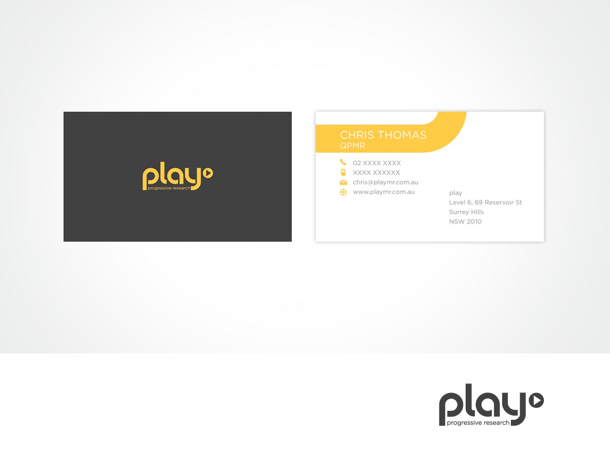 Business Card Design by ArtTank for PLAY MR | Design #1907331