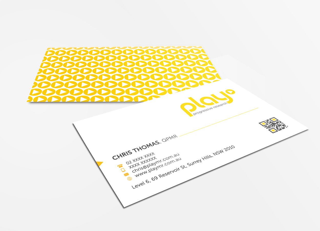 Business Card Design by Sarah Mathews for PLAY MR | Design #1899217