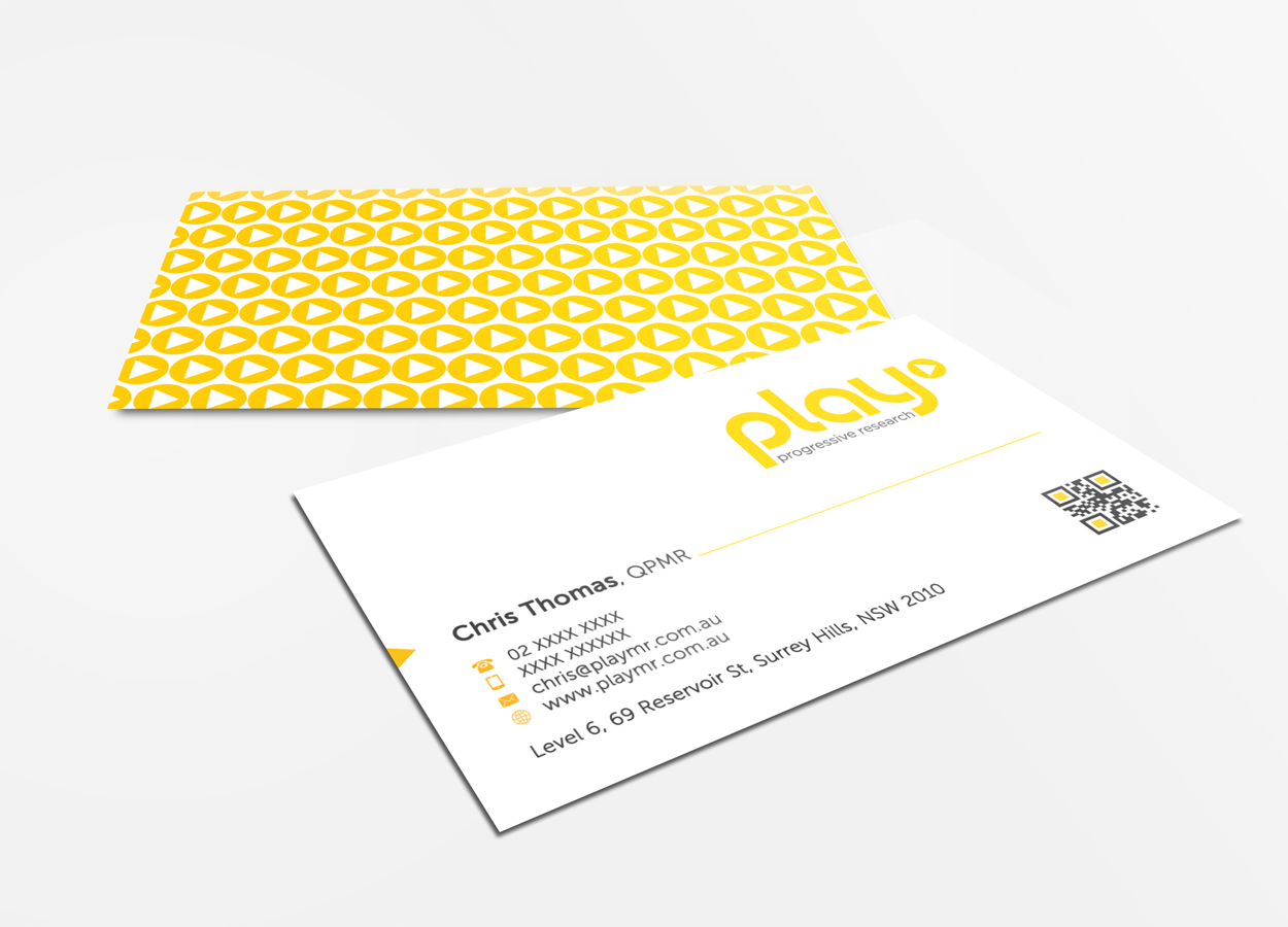 Business Card Design by Sarah Mathews for PLAY MR | Design #1899219