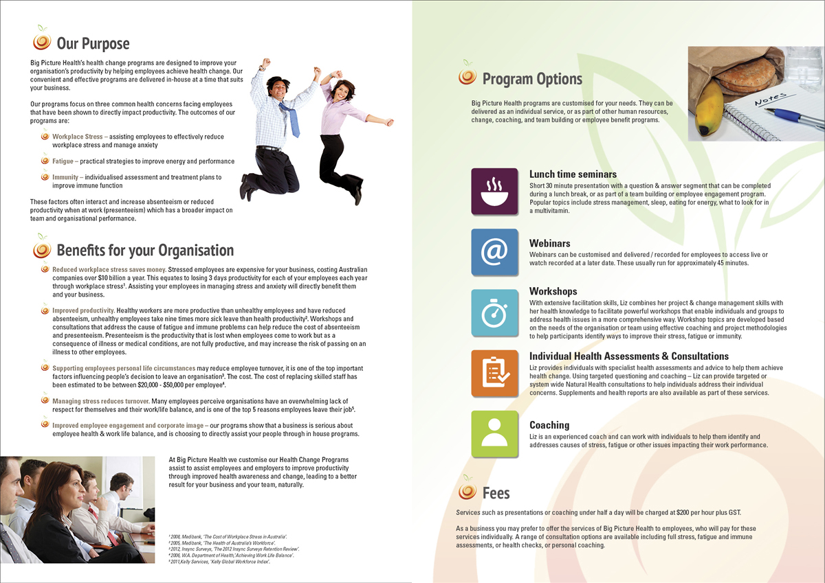 Brochure Design by DesignFive for Big Picture Health | Design #1901806