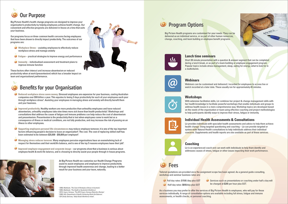 Brochure Design by DesignFive for Big Picture Health | Design #1902479