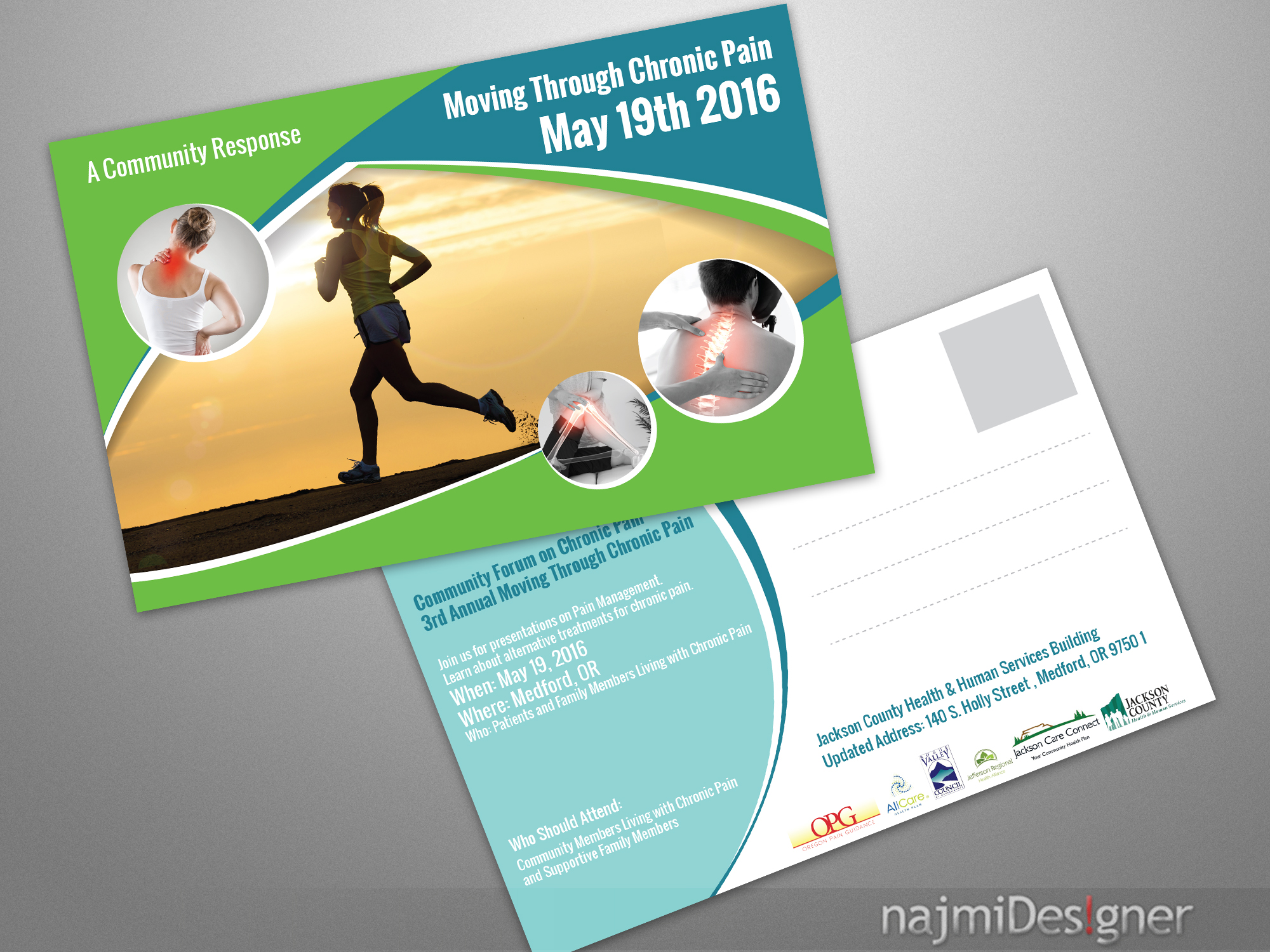 Postcard Design by  Najmi for Oregon Pain Guidance  | Design #8396755