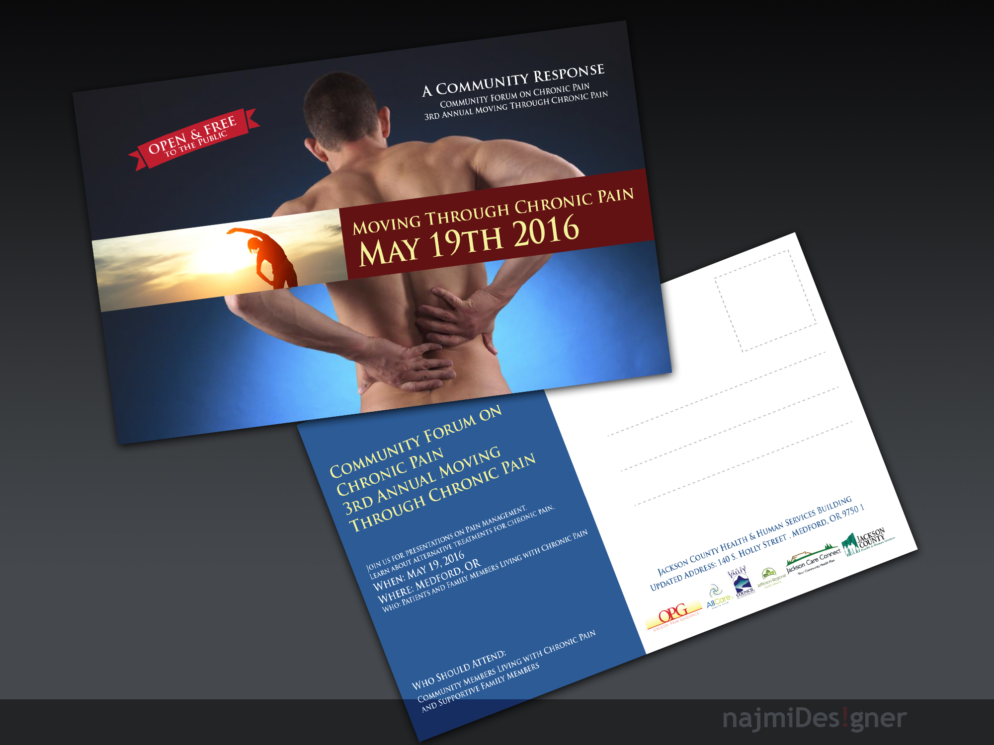 Postcard Design by  Najmi for Oregon Pain Guidance  | Design #8497045