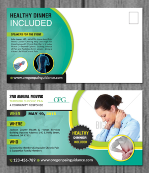 Postcard Design by creative.bugs for Oregon Pain Guidance  | Design: #7915469