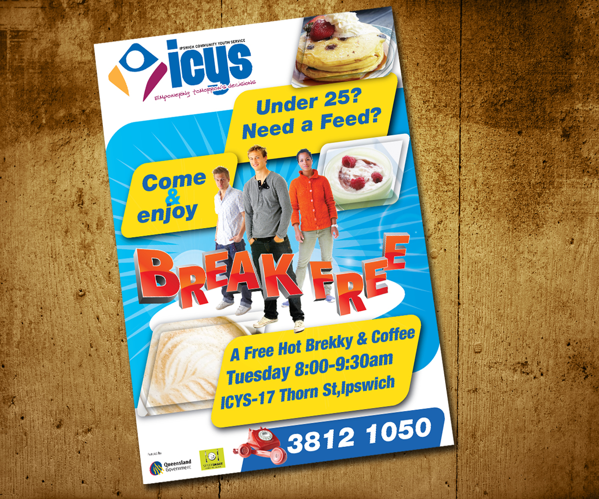 Flyer Design by Rohan Alexander for ICYS Ipswich Community Youth Service Inc. | Design #1910199