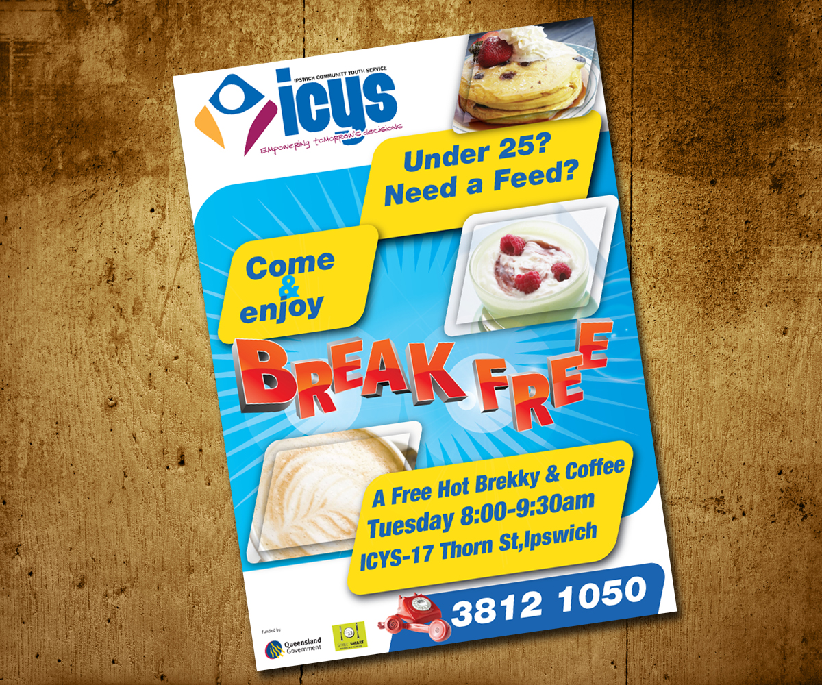 Flyer Design by Rohan Alexander for ICYS Ipswich Community Youth Service Inc. | Design #2000546