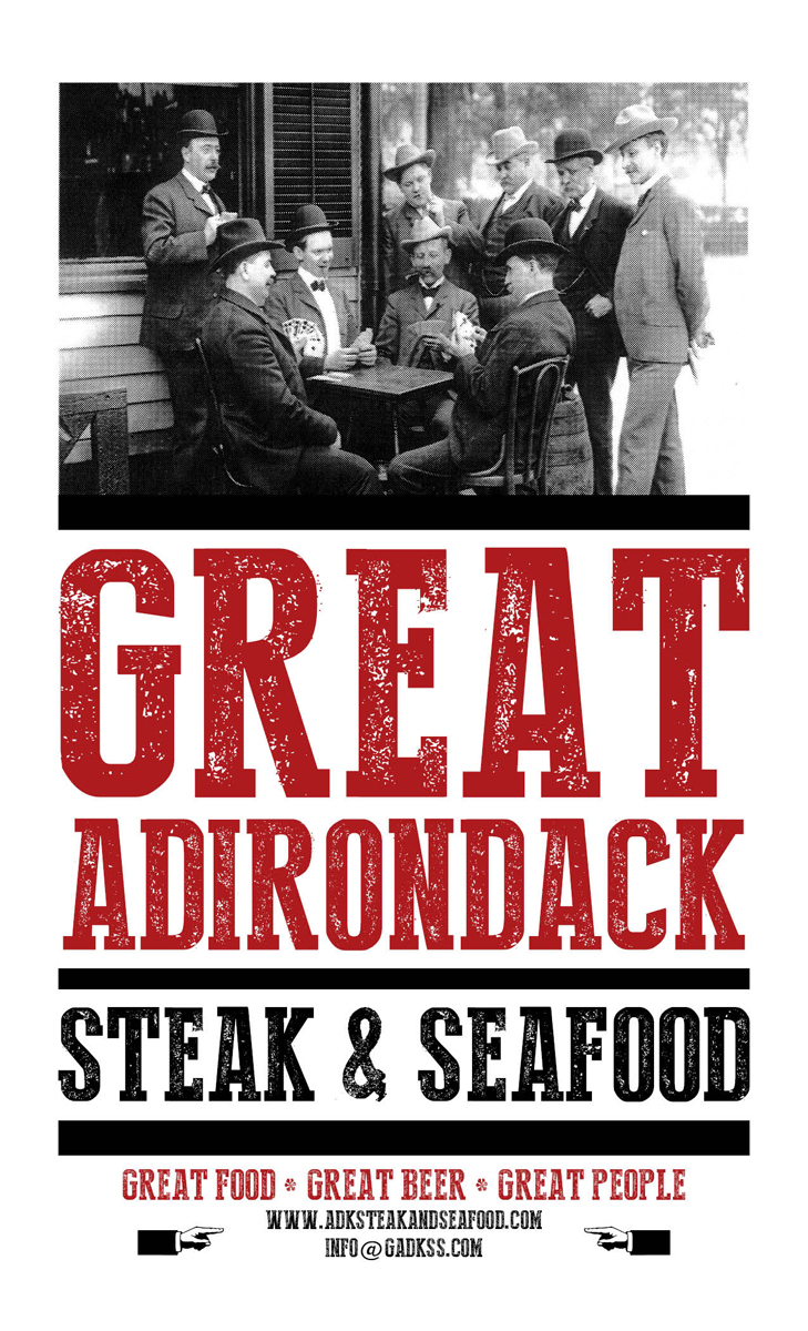 Menu Design by Oct-O-Ray Design for Great Adirondack Steak & Seafood Co. | Design #1964254
