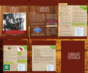 Menu Design by lkdesign for Great Adirondack Steak & Seafood Co. | Design: #1912129