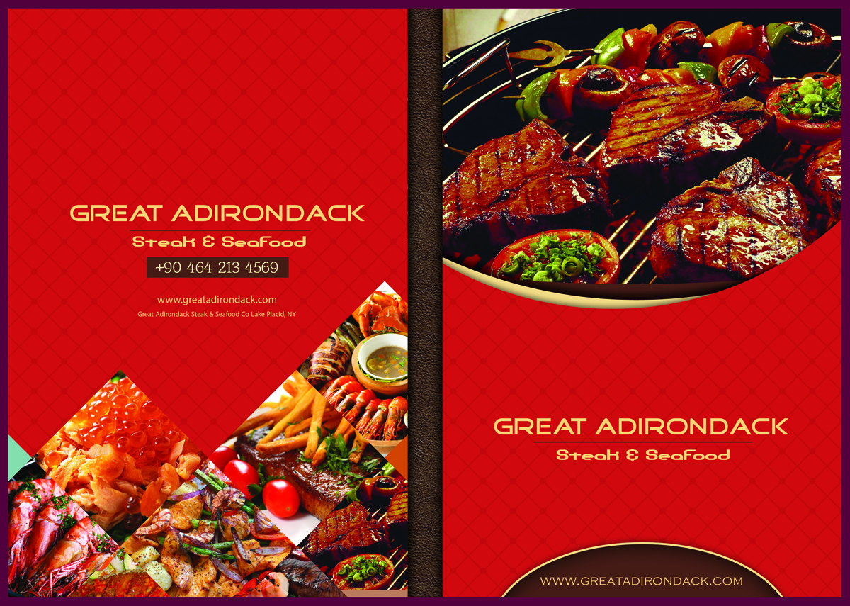 Menu Design by susi007 for Great Adirondack Steak & Seafood Co. | Design #1949090