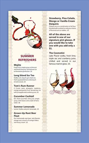 Menu Design by dkthedon for Great Adirondack Steak & Seafood Co. | Design: #1948641