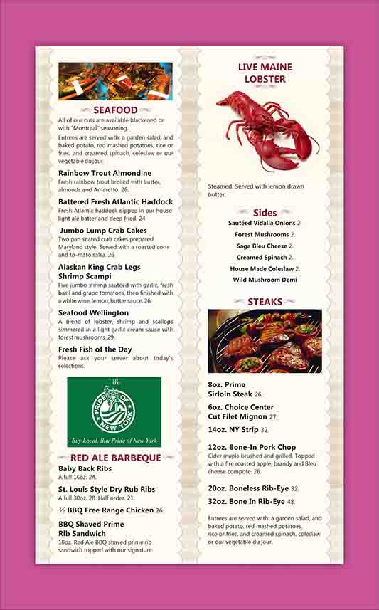 Menu Design by dkthedon for Great Adirondack Steak & Seafood Co. | Design #1948644